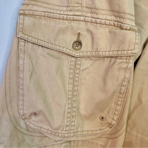 Vintage Lauren Ralph Lauren Khaki Cargo Shorts Size 8 with Pockets - Picture 4 of 13